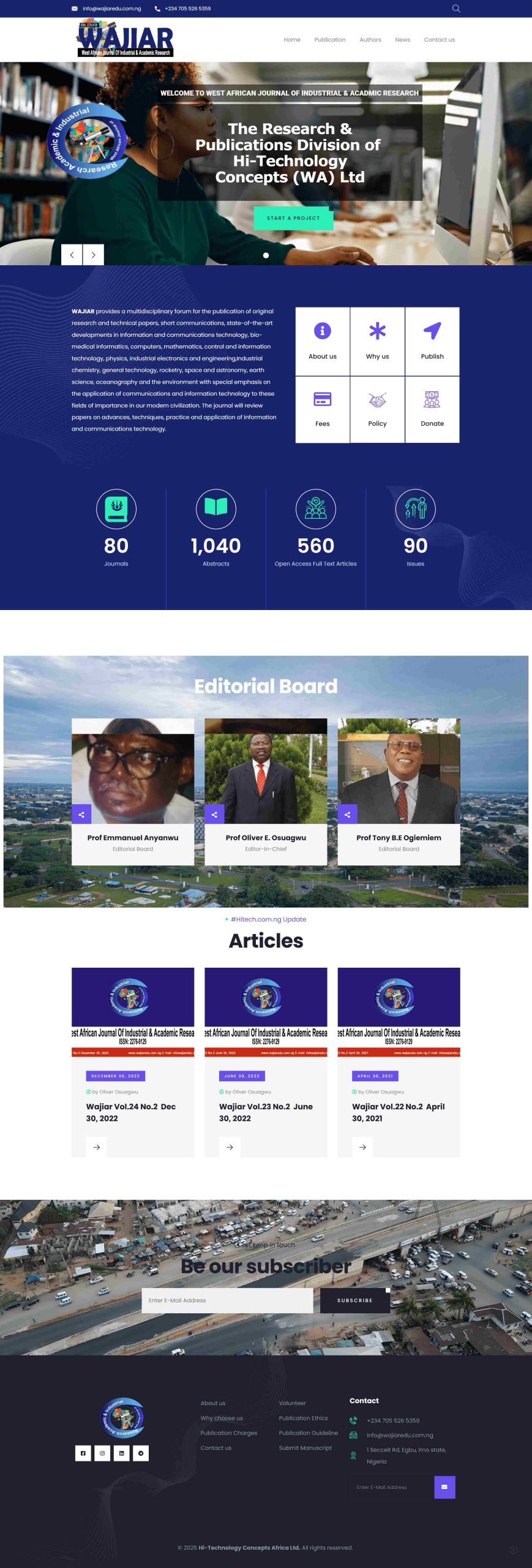 Wajiaredu-Web Design for publication of original research and technical papers